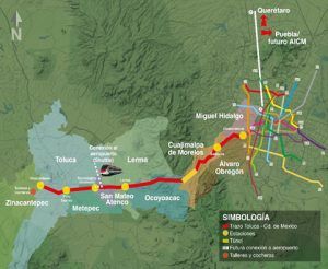 The Mexico-Toluca Interurban Train, which was originally planned to open in 2018, is 87.6% complete, according to information from the federal government, as of June 2020.