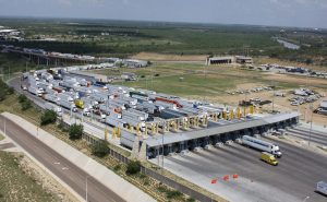 The World Trade Bridge in Laredo is the largest border crossing (in terms of the value of trade handled by the United States, Mexico, and Canada) in North America.