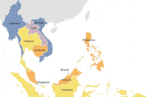 ASEAN y la Unión Europea: las manufacturas en las exportaciones. ASEAN and the European Union: manufacturing in exports. L'ASEAN et l'Union européenne : exportations de produits manufacturés.