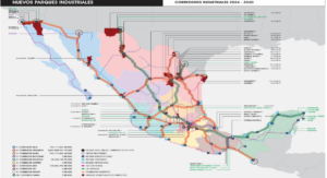 Os 10 corredores industriais do México 2024-2030